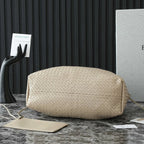 BV Pinacoteca Bag 43cm Beige Intrecciato Calfskin & Suede