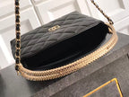 CC 25 Hobo Mini Handle Bag Black Caviar