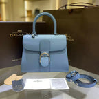 Delvaux Tempo Baby Blue in Grained Calfskin