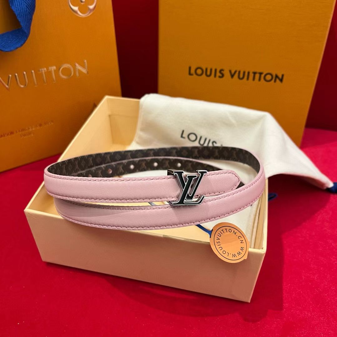 LV Double-sided belt Initiales Monogram Canvas & Leather