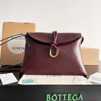 BV Liberta Crossbody Bag Buckle 30cm Barolo Red Cowhide