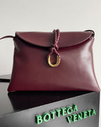 BV Liberta Crossbody Bag Buckle 30cm Barolo Red Cowhide