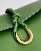BV Liberta Crossbody Bag Buckle 30cm Green Pepper Cowhide