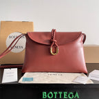 BV Liberta Crossbody Bag Buckle 30cm Brick-red Cowhide