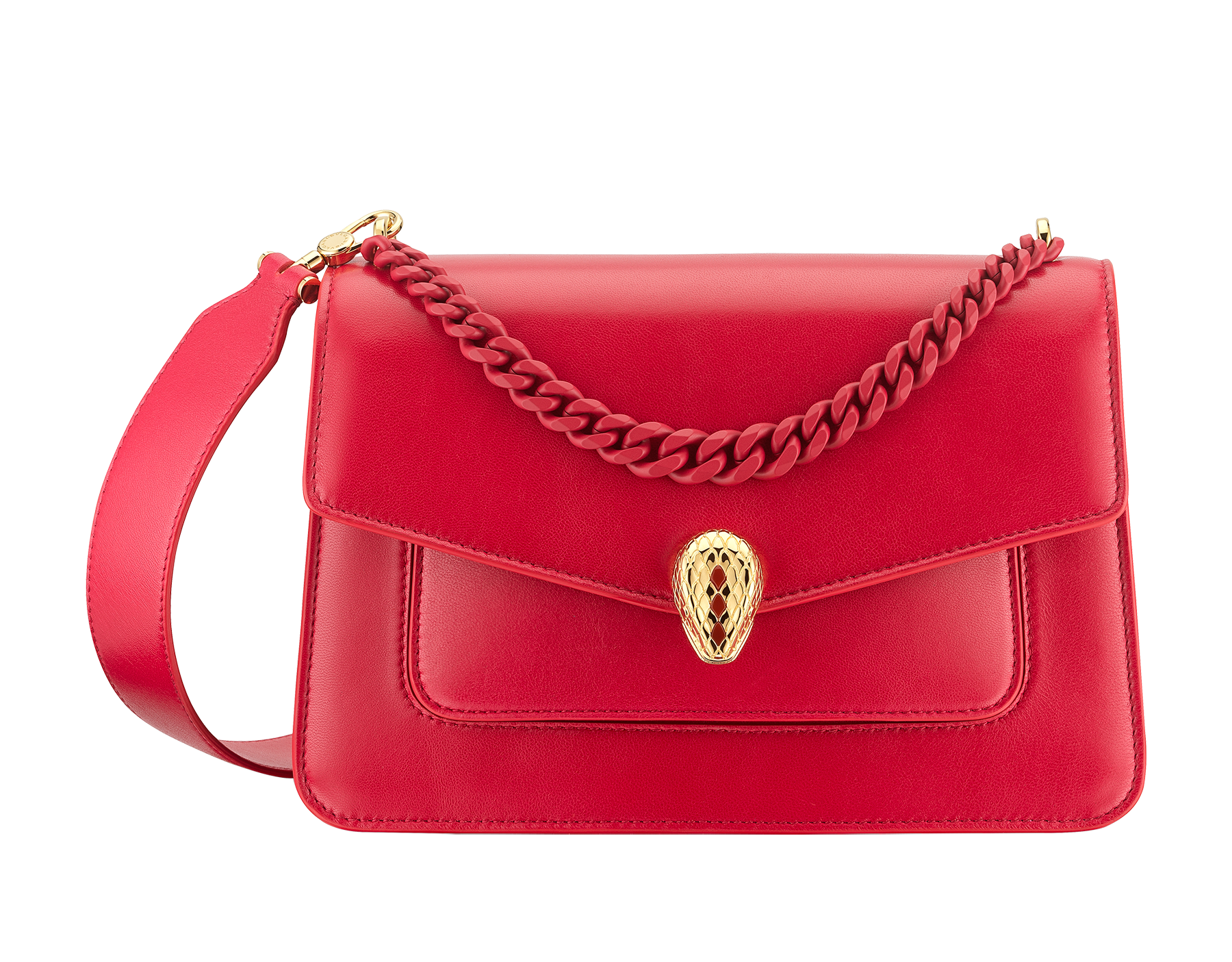 BVL Serpenti Forever Crossbody Bag 20cm Red Calfskin GHW 188659