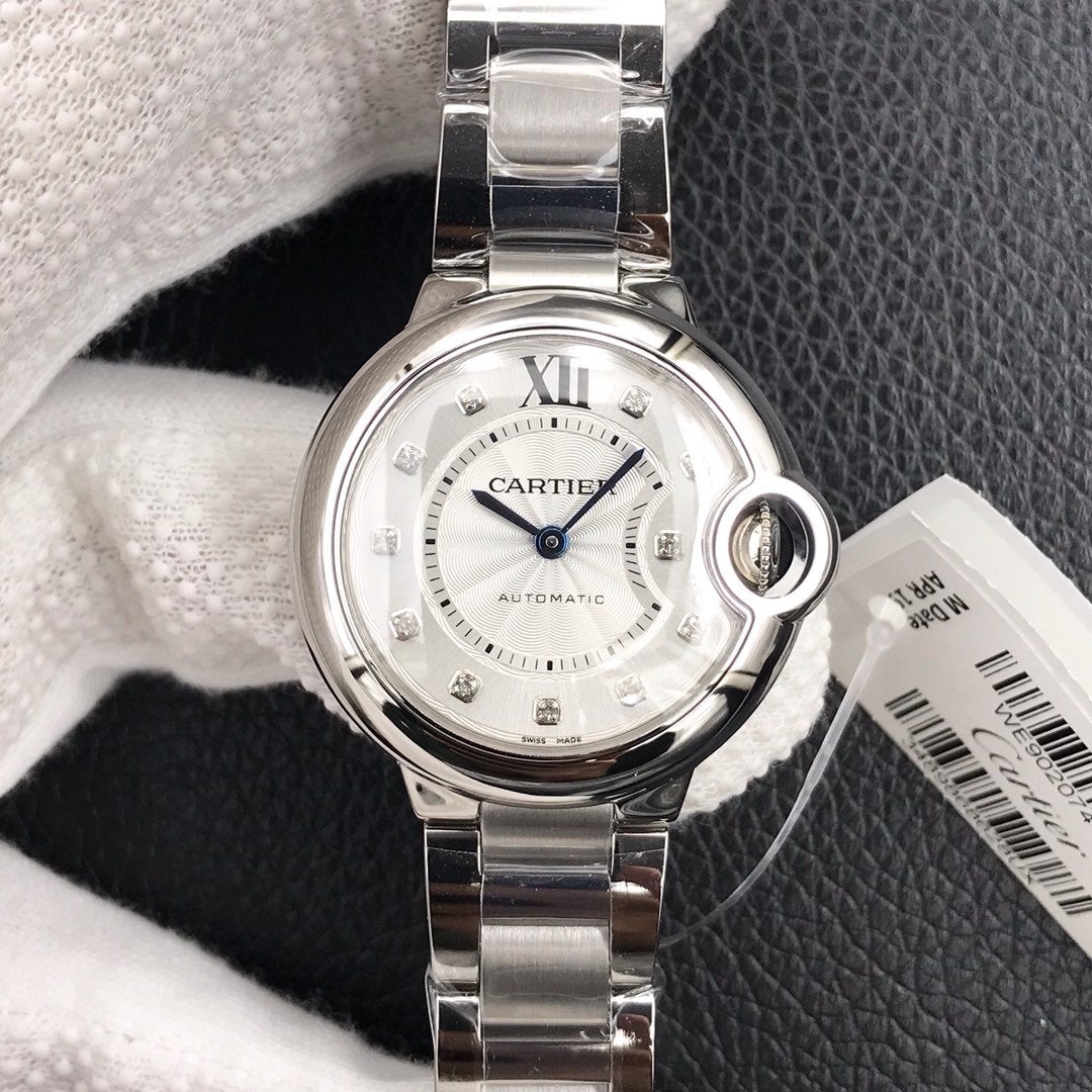 BALLON BLEU 33MM AUTOMATIC WHITE DIAL DIAMOND HO  MAKER