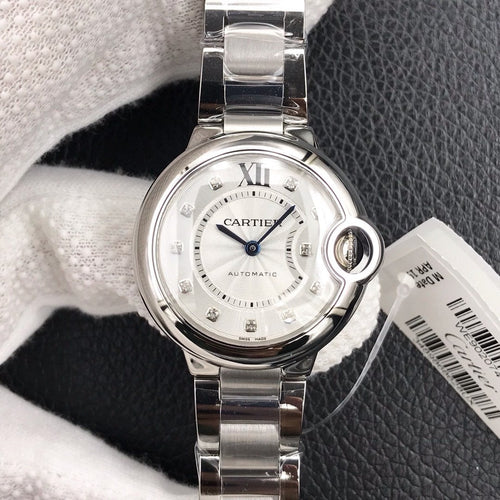 BALLON BLEU 33MM AUTOMATIC WHITE DIAL DIAMOND HO  MAKER