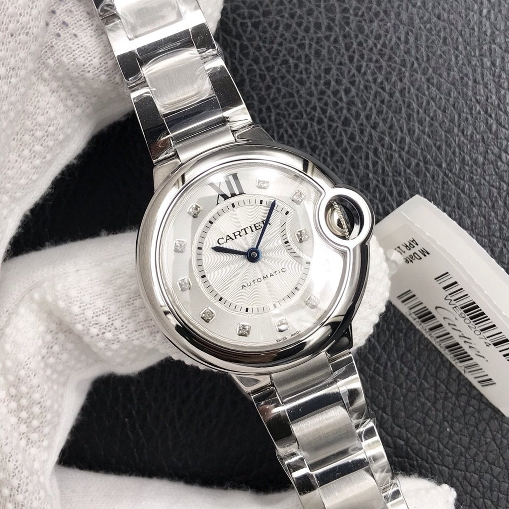 BALLON BLEU 33MM AUTOMATIC WHITE DIAL DIAMOND HO  MAKER