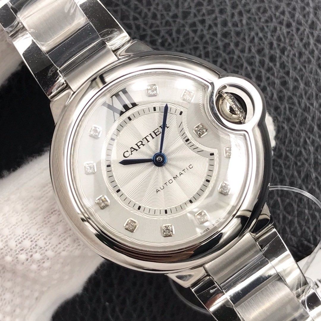 BALLON BLEU 33MM AUTOMATIC WHITE DIAL DIAMOND HO  MAKER