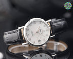 DE VILLE LADYMATIC 31MM MOP DIAL LEATHER STRAP