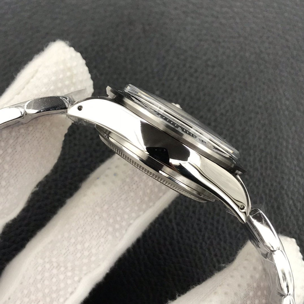 DAYTONA 38MM   BLACK BEZEL SILVER DIAL