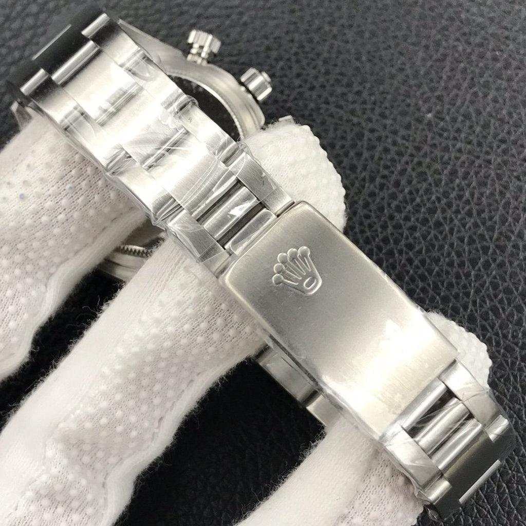 DAYTONA 38MM   BLACK BEZEL SILVER DIAL