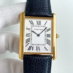 TANK SOLO QUARTZ GOLD CASE CALF SKIN