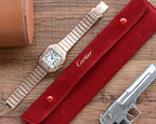 SANTOS LADY 35MM QUARTZ 35MM ROSE GOLD DIAMOND