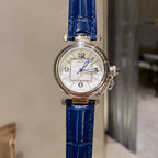 PASHA DE CARTIER 35MM QUARTZ STEEL WHITE DIAL