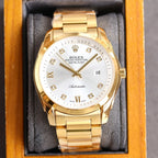 DATEJUST 41MM SMOOTH BEZEL GOLD CASE DIAMOND NUMERALS