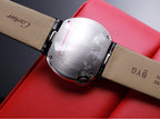 BALLON BLANC 33MM AUTOMATIC DIAMOND NUMERALS LEATHER