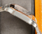 SANTOS DE CARTIE STAINLES STEEL SKELETON DIAL ROSE GOLD BEZEL