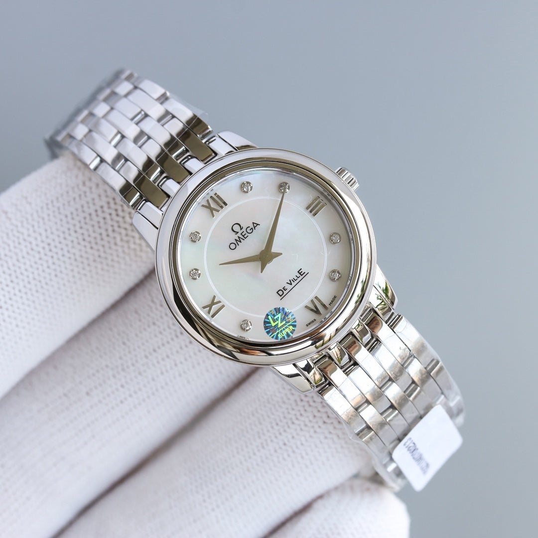 DEVILLE PRESTIGE 27MM QUARTZ STEEL CASE MOP DIAL