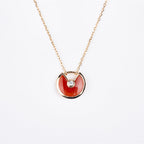 AMULETTE GOLD CARNELIAN ONYX NECKLACE