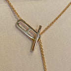 FARANDOLE LONG NECKLACE PINK GOLD