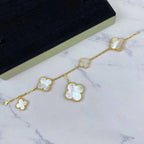 MAGIC CLOVER MOP GOLD BRACELET 5 MOTIFS