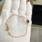 HEART CARNELIAN PINK GOLD NECKLACE
