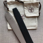 H CONTANCE BELT 38MM BLACK GREY LEATHER