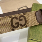 GG BELT 40MM SILVER BUCKLE BEIGE CANVAS