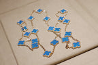 CLOVER 20 MOTIFS TURQUOISE GOLD