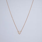 HEART 3 DIAMONDS PEDANT NECKLACE