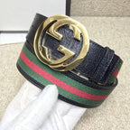 GG BELT DOUBLE G BUCKLE CANVAS FABRIC WIRE 3.8CM