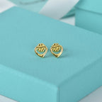 OPEN HEART STUD EARRINGS