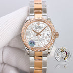 DATEJUST 31 TWO-TONE PINK GOLD STEEL GREY DIAL