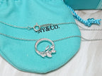 DIAMOND VINE CIRCLE PENDANT PLATINUM NECKLACE