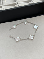 CLOVER SILVER MOP 5 MOTIF BRACELET