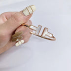 T WIDE MOP OPEN BRACELET