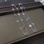 CLOVER 10 MOTIFS DARK MOP NECKLACE