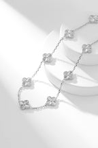 CLOVER 20 MOTIF SILVER NECKLACE