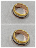 QUATRE BLACK EDITION PINK GOLD RING