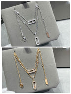 MOVE 2 ROW DIAMOND NECKLACE