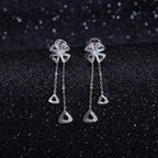 FIOREVER SILVER DIAMOND DROP EARRINGS
