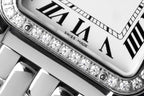 PANTHERE SILVER CASE DIAMOND BEZEL WHITE DIAL