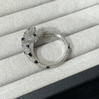 PANTHERE DIAMOND ONYX SILVER RING