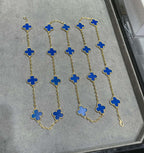 CLOVER 20 MOTIF AGATE 86CM NECKLACE
