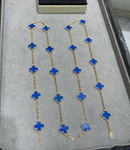 CLOVER 20 MOTIF AGATE 86CM NECKLACE