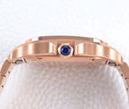 SANTOS LADY 35.1MM AUTOMATIC PINK GOLD DIAMOND BEZEL