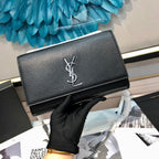 kate medium 24cm black grained calfskin silver hardware