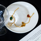 LUCKY SPRING 5 MOTIF GOLD BRACELET