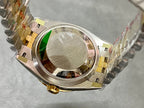 DATEJUST 36MM GOLD STEEL DIAMOND BEZEL GREEN DIAL